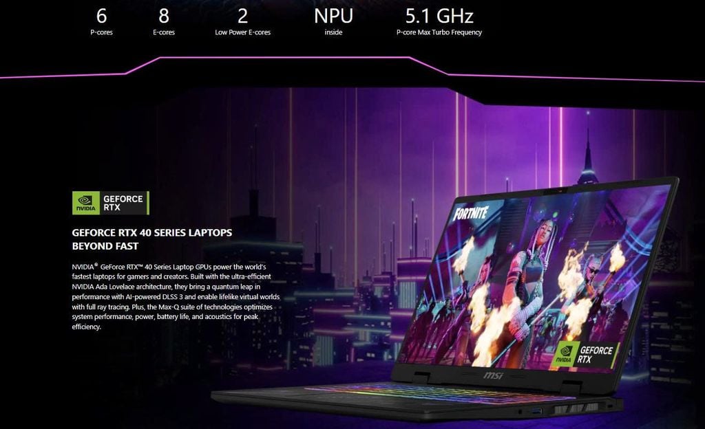 Laptop Gaming MSI Pulse 16 AI C1VGKG 061VN pin 90 Whrs chơi game lâu