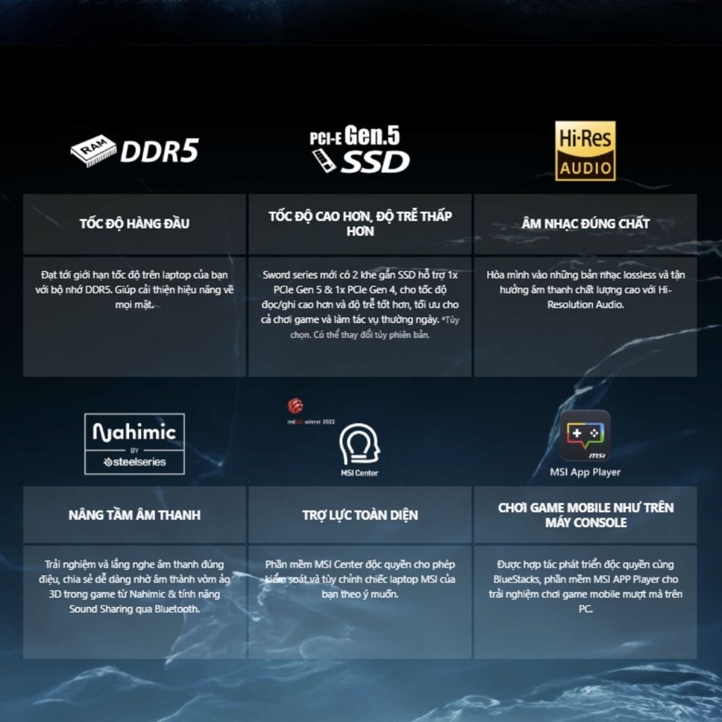 Ưu nhược điểm của Laptop gaming MSI Sword 16 HX B14VEKG 856VN