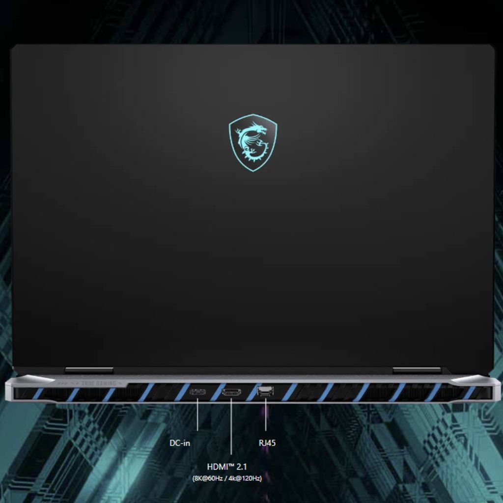 Cổng kết nối mặt trước Laptop MSI Titan 18 HX AI A2XWJG 622VN