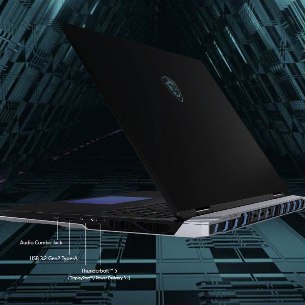 Cổng kết nối mặt phải Laptop MSI Titan 18 HX AI A2XWJG 622VN