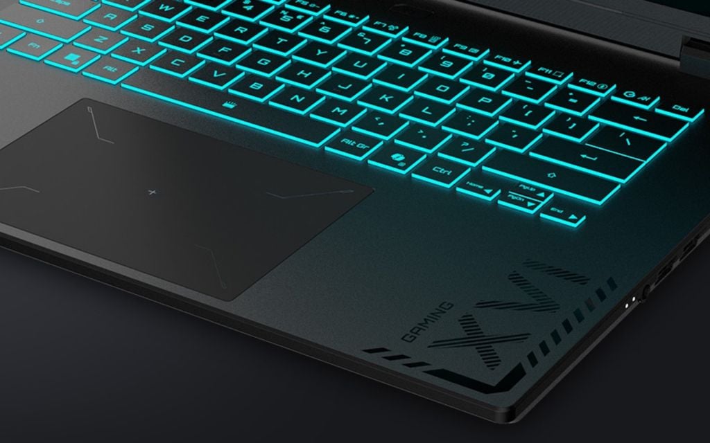 Laptop Gigabyte A16 trang bị bàn phím Golden Curve