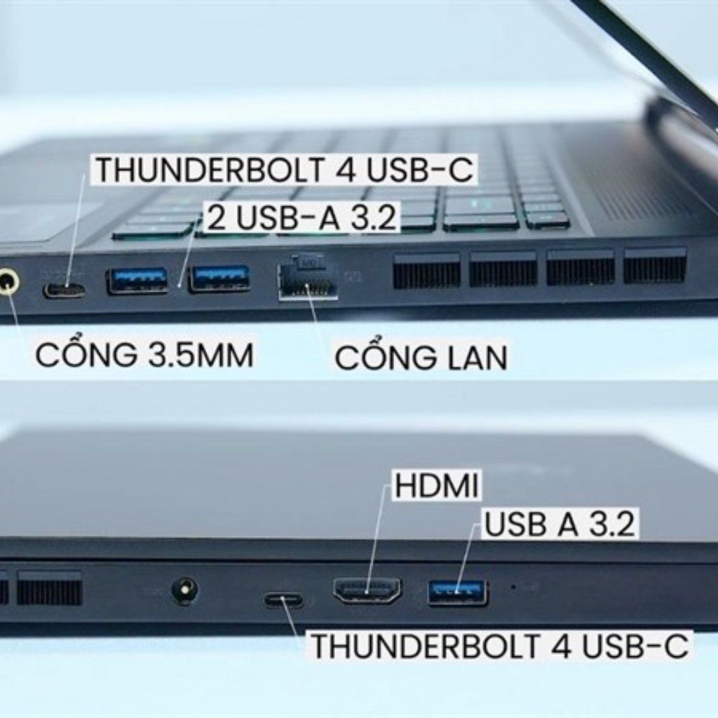 laptop msi đa dạng cổng kết nối