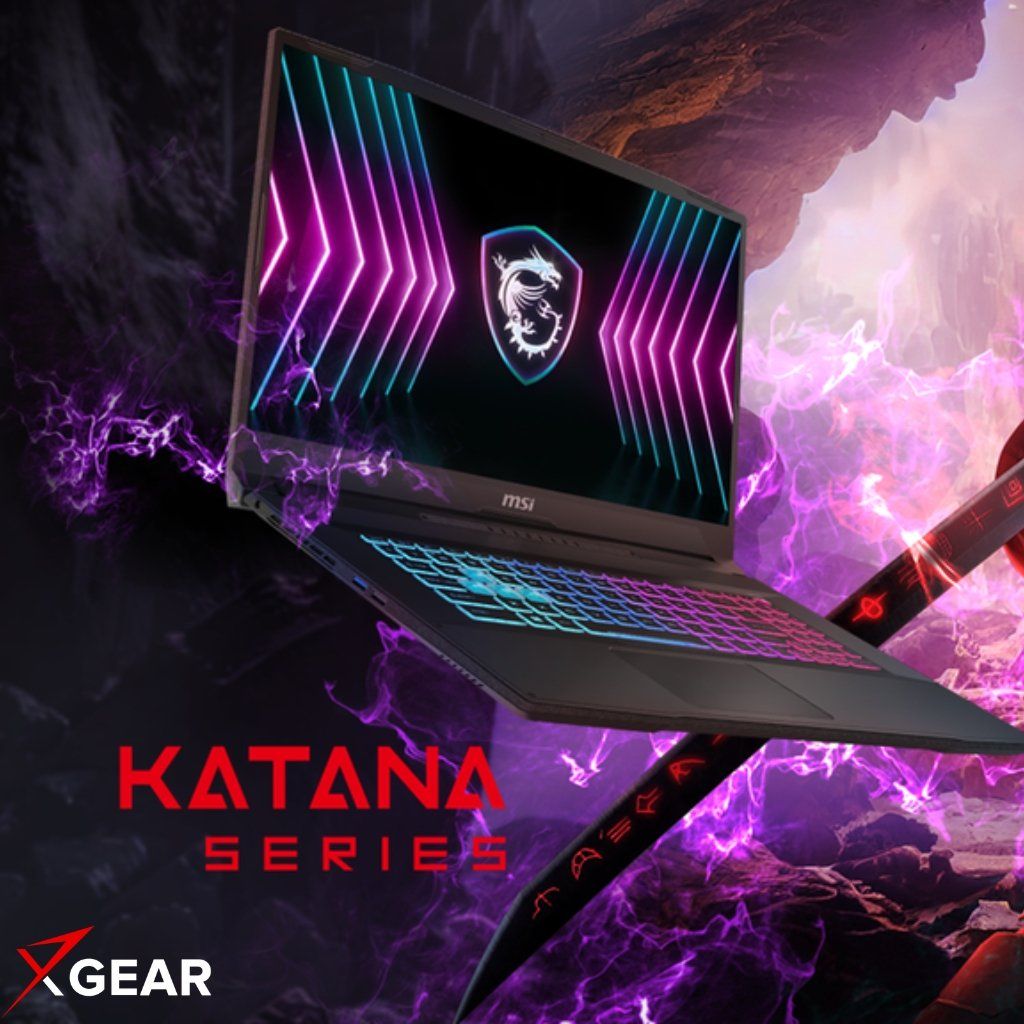 Laptop Gaming MSI Katana 15 HX B14WFK 294VN thiết kế ngoại hình chuẩn gaming