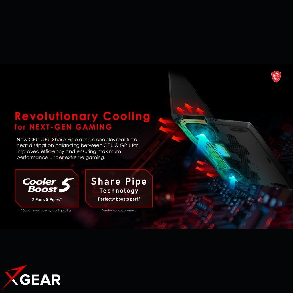Laptop Gaming MSI Katana 15 HX B14WFK 294VN tản nhiệt tối ưu với Cooler Boost 5