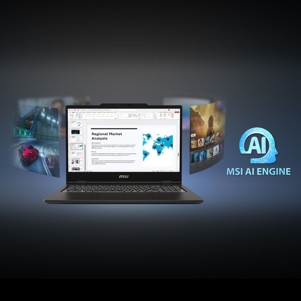 công nghệ AI được tích hợp trên laptop MSI Venture A15