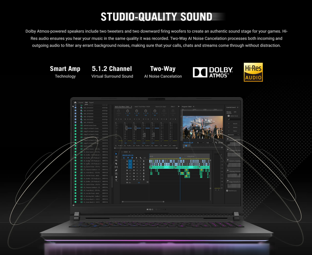 G835LW-SA172W sử dụng âm thanh Dolby Atmos