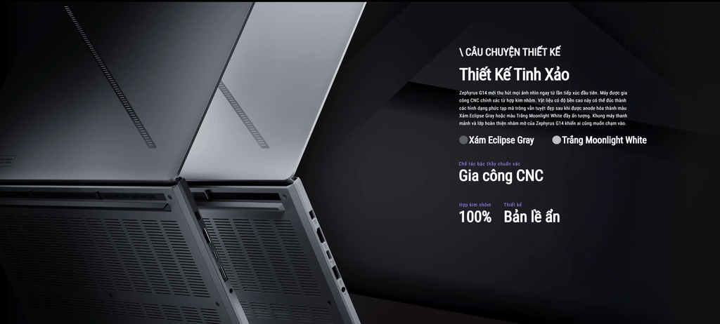 Thiết kế Laptop Gaming Asus ROG Zephyrus G14 GA403WM-QS051WS
