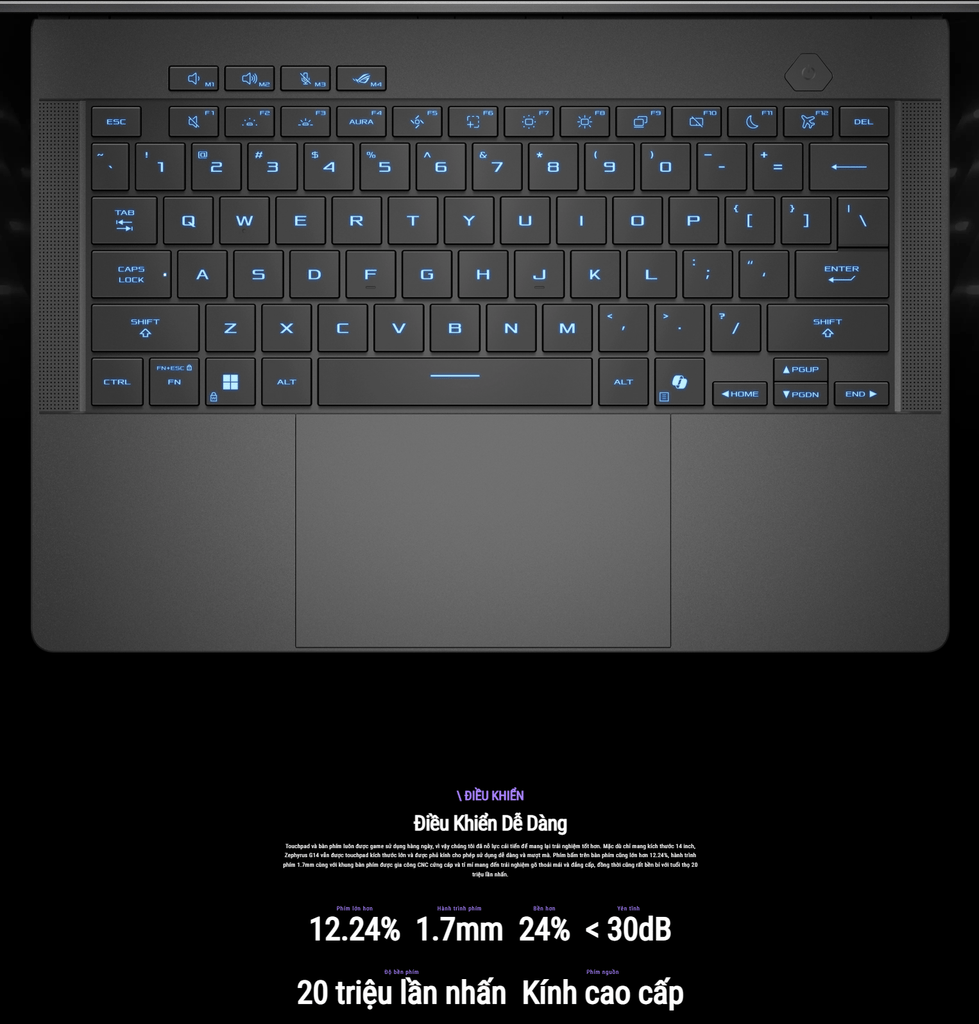 Bàn phím Laptop Gaming Asus ROG Zephyrus G14 GA403WM-QS051WS