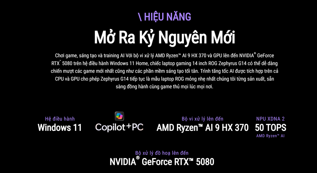Card đồ hoạ RTX Laptop Gaming Asus ROG Zephyrus G14 GA403WR-QS103WS