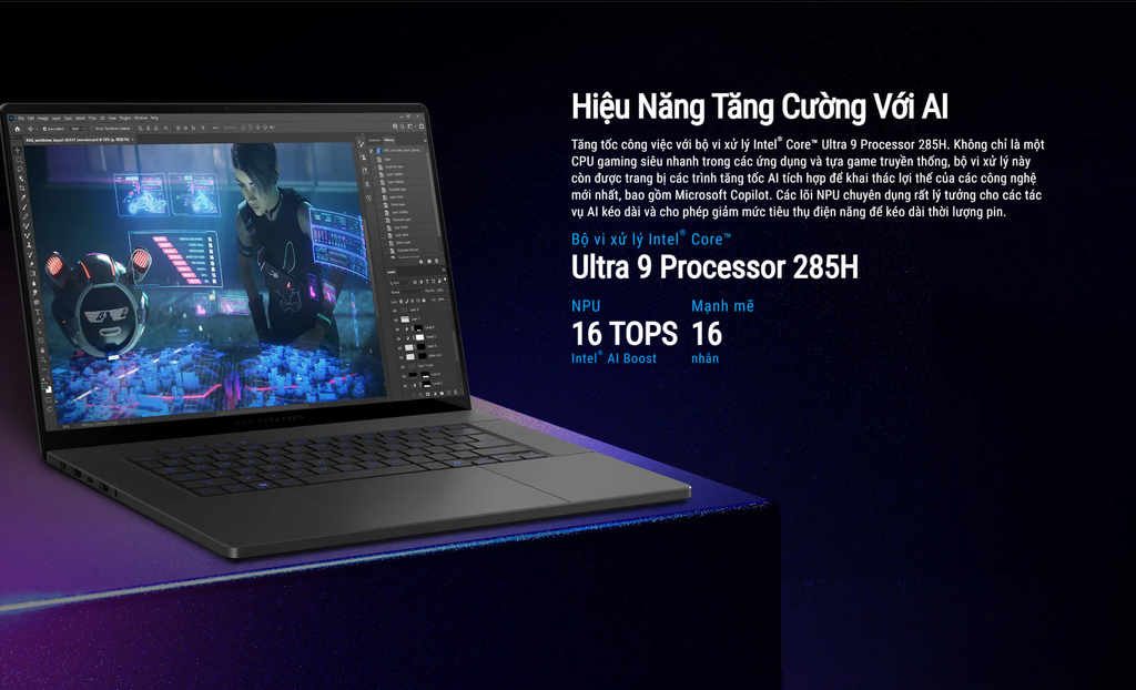Bộ vi xử lý Laptop Gaming Asus ROG Zephyrus G16 GU605CM-QR078W