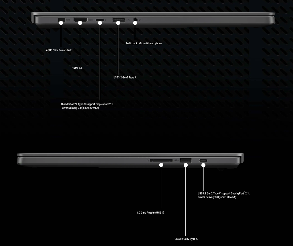 Kết nối Laptop Gaming Asus ROG Zephyrus G16 GU605CM-QR078W