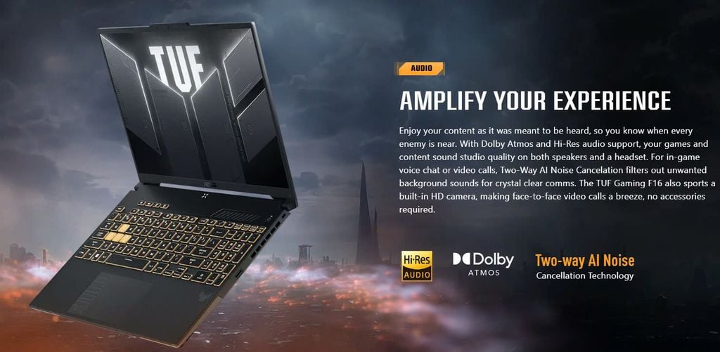 Âm thanh Laptop Gaming Asus TUF F16 FX607VU-RL045W