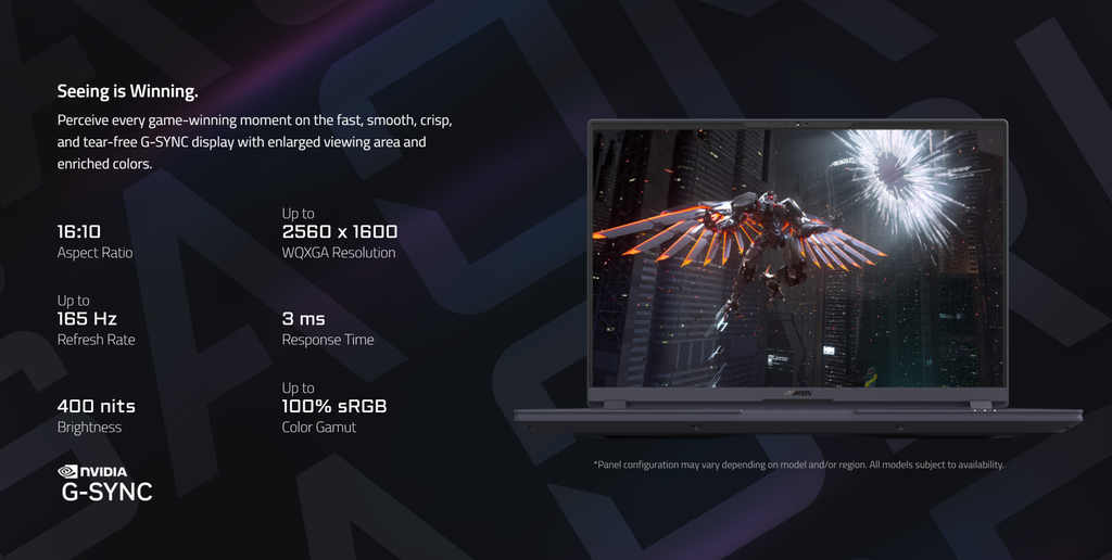 Màn hình Laptop Gaming Gigabyte Aorus 16X X6LAG 9RX6L9KGDSJIXDVN010