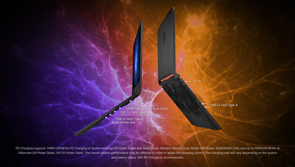 Cổng kết nối Laptop Gaming MSI Katana 15 HX B14WFK 024VN