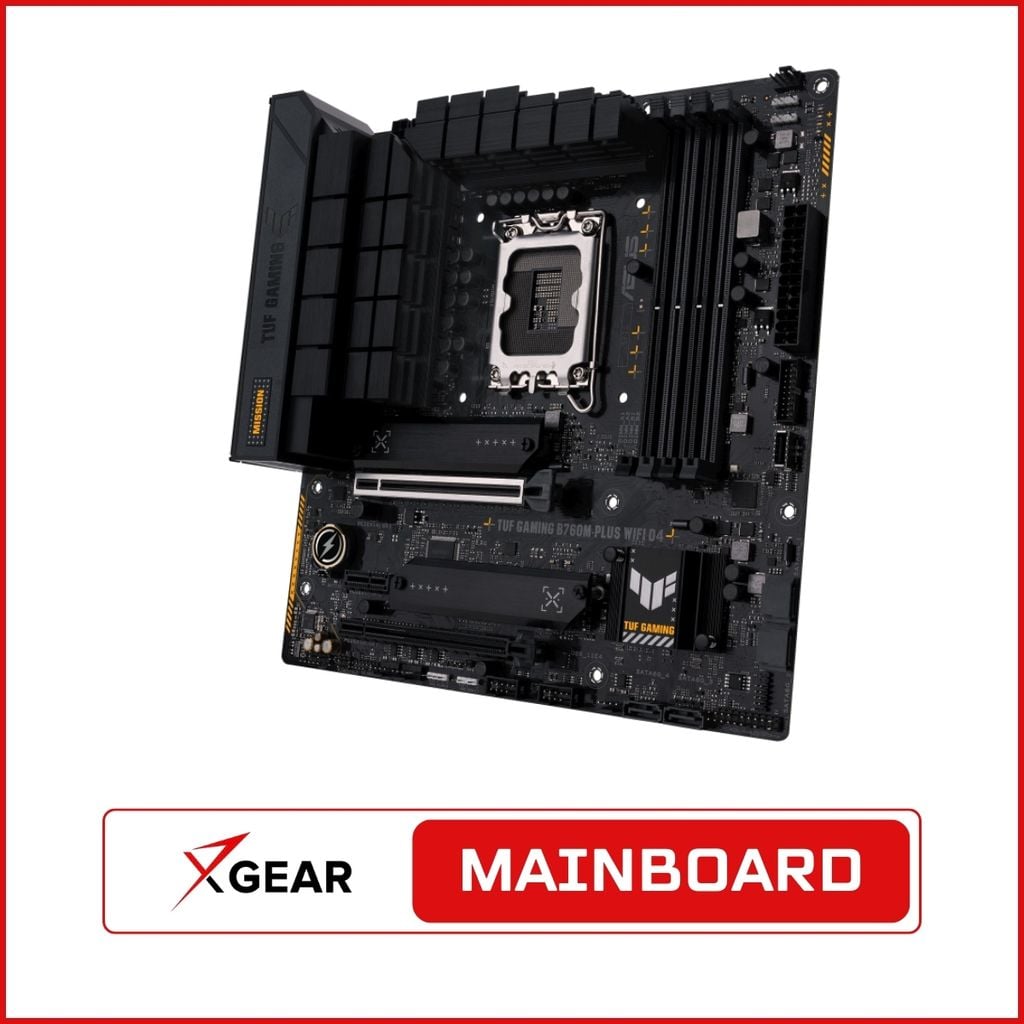 Bo mạch chủ Asus TUF GAMING B760M-PLUS WIFI D4 được lắp ráp cho PC Bi5-406 Cleanup