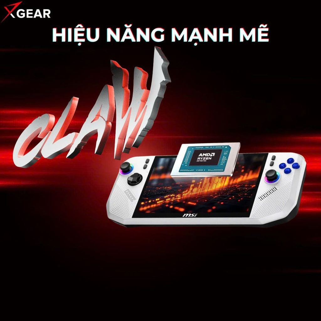 Máy chơi game MSI Claw A8 BZ2EM 008VN hiệu năng vượt trội khi sở hữu AMD Ryzen