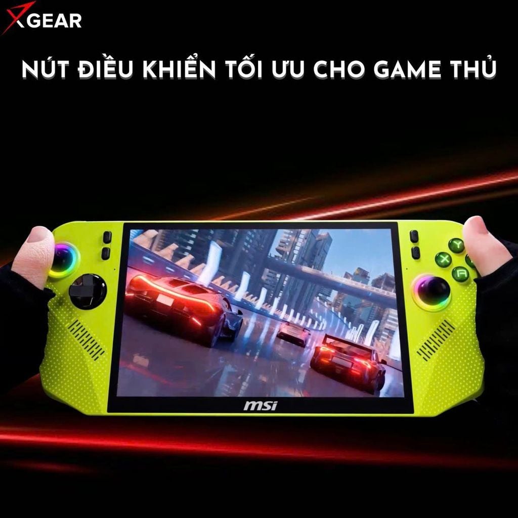Đầy đủ nút điều khiển trên máy chơi cầm tay MSI