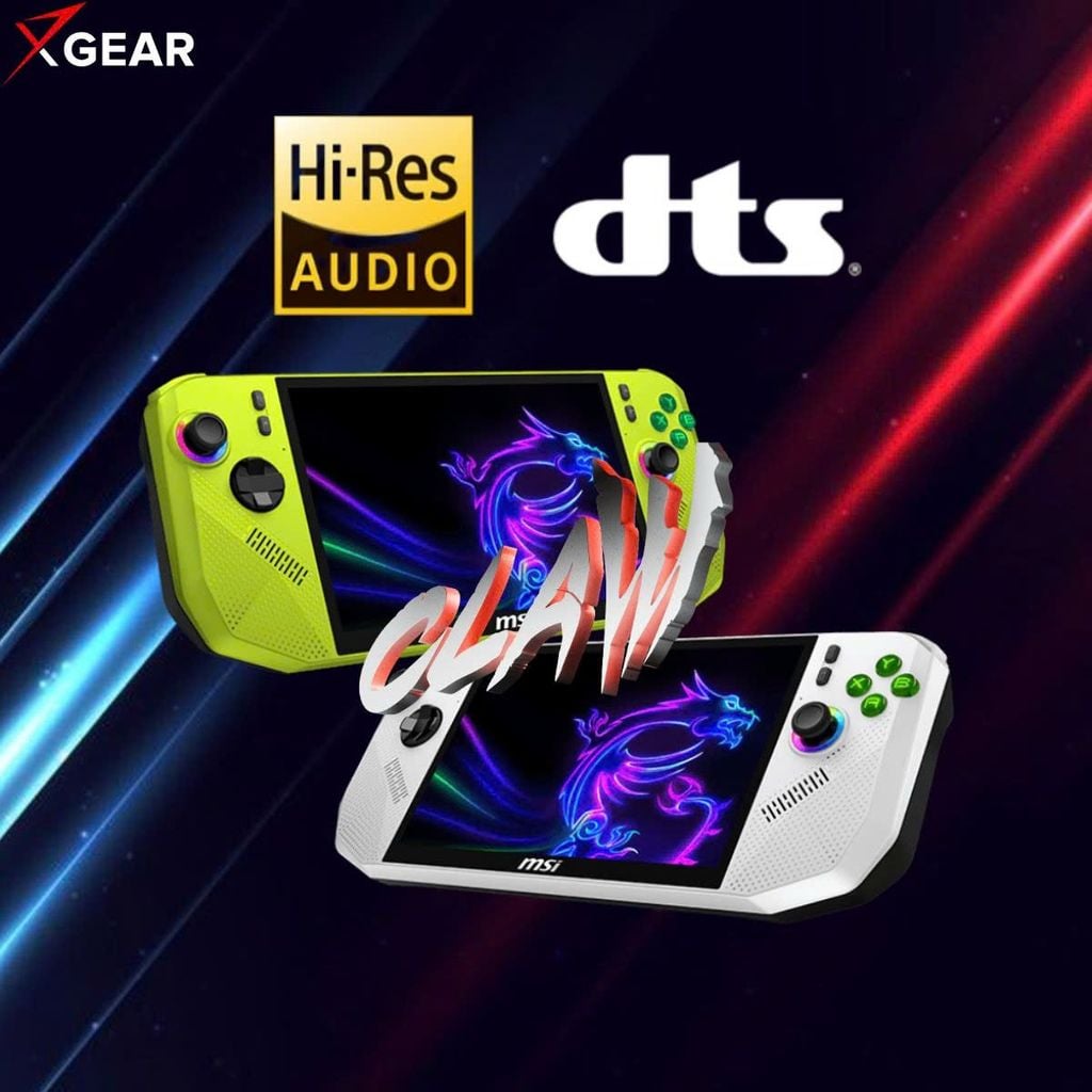 công nghệ âm thanh DTS Audio Processing và Hi-Res Audio trên máy chơi game cầm tay MSI Claw A8 BZ2EM 008VN