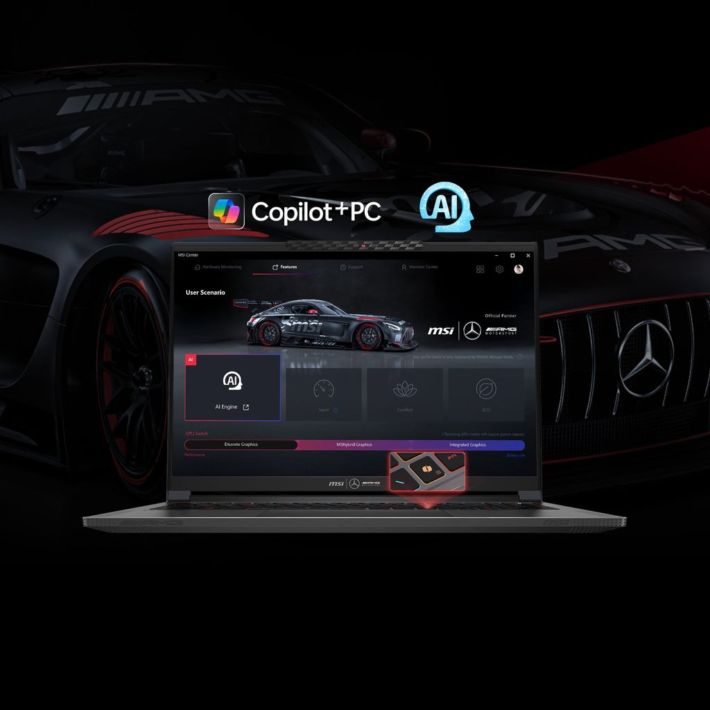 Công nghệ AI tích hợp trên MSI Stealth A16 Mercedes AMG có gì nổi bật?