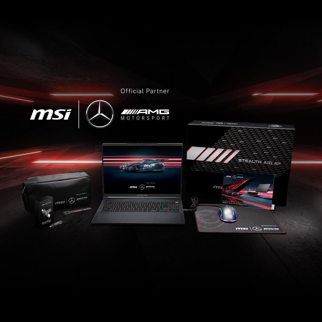 Thiết kế MSI Stealth A16 Mercedes AMG mỏng nhẹ, sang trọng và đậm chất game thủ