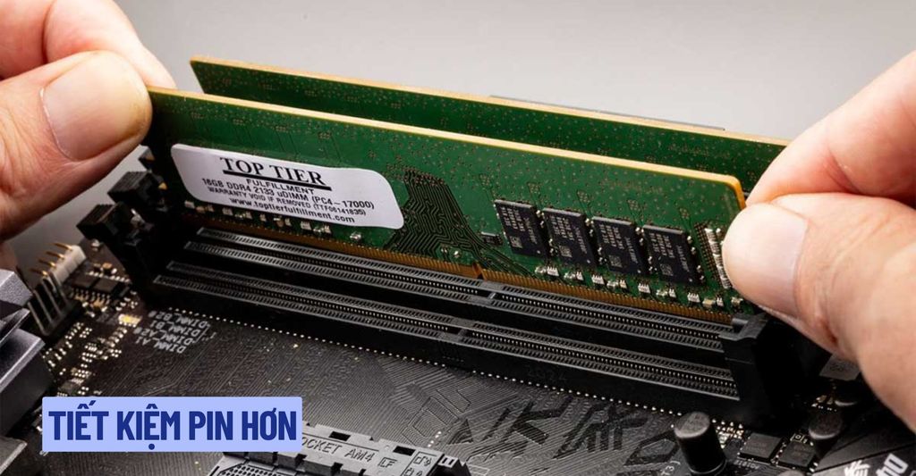 ram ddr4 giúp tiết kiệm pin hơn