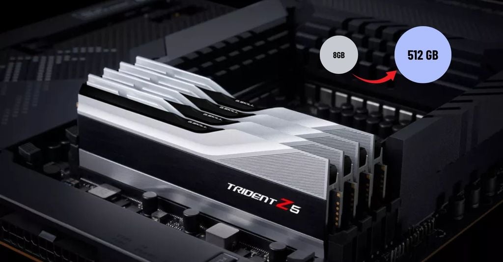 ram ddr4 có thể lên đến 512GB
