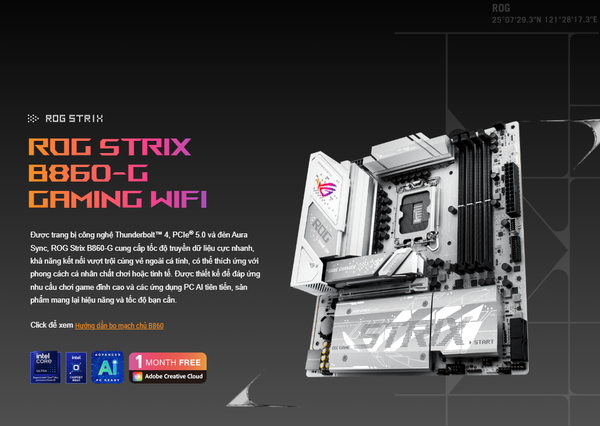 Xgear Mainboard ASUS ROG STRIX B860-G GAMING WIFI