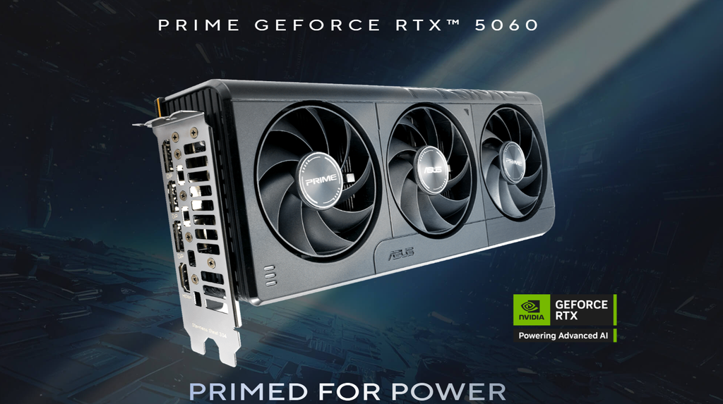 Xgear Card màn hình ASUS PRIME GeForce RTX 5060 OC 8GB GDDR7