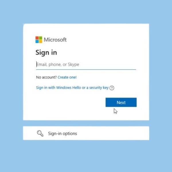 Đăng nhập tài khoản Microsoft