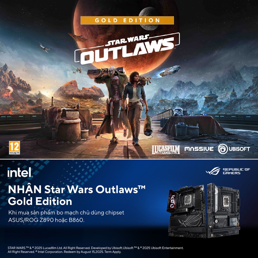Mua Mainboard ASUS Nhận Ngay Code Game Star Wars Outlaws™ Gold Edition