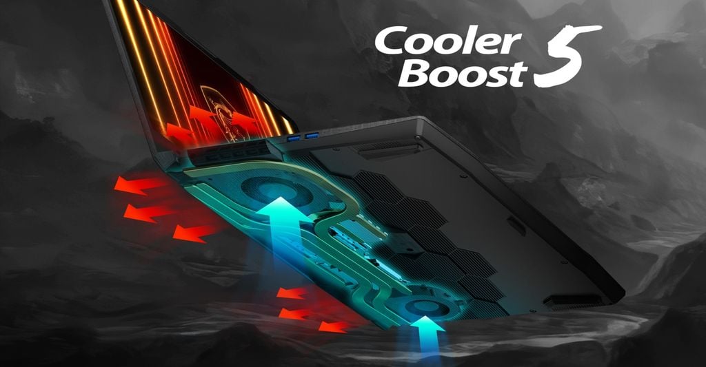 Laptop Gaming MSI Katana 15 HX B14WFK 294VN sở hữu cooler boost 5