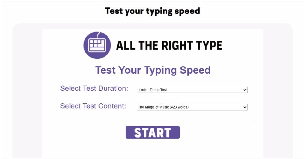 game luyện gõ phím All the Right Type
