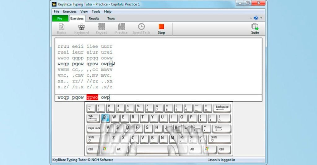 game tập đánh máy KeyBlaze Typing Tutor