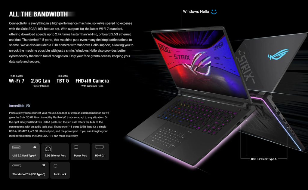 Xgear Laptop Gaming Asus ROG Strix SCAR 16 G635LX-RW179W