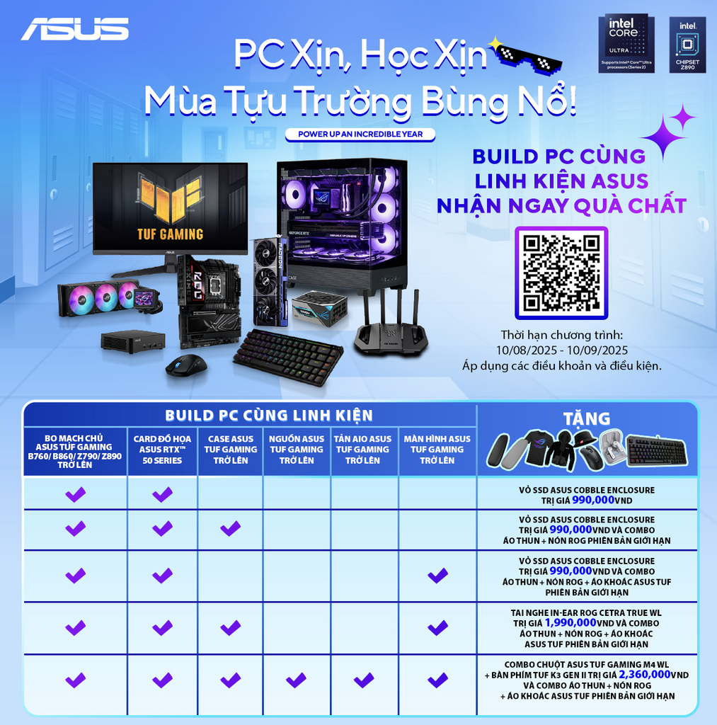 Build PC cùng linh kiện ASUS