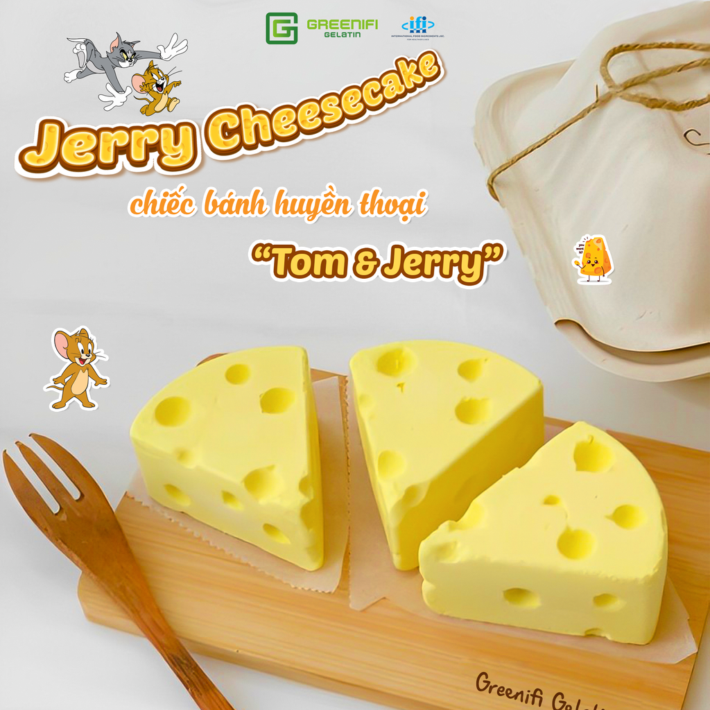 🧀 MÓN NGON TỪ GELATIN:JERRY CHEESECAKE - BÁNH PHOMAI TOM&JERRY 🧀