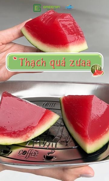 MÓN NGON TỪ GELATIN: THẠCH TRÁI DƯA NÚNG NÍNH MÁT LẠNH