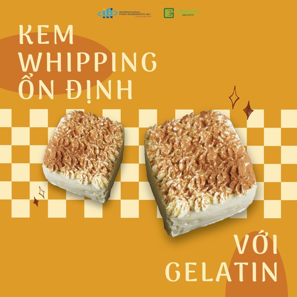 🎂 ĐÁNH KEM WHIPPING CÙNG GELATIN – BÍ QUYẾT GIỮ FORM CHO THỢ BÁNH CHUYÊN NGHIỆP