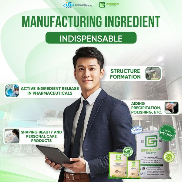 🧩 GELATIN – NGUYÊN LIỆU KHÔNG THỂ THIẾU CHO MỌI NGÀNH SẢN XUẤT