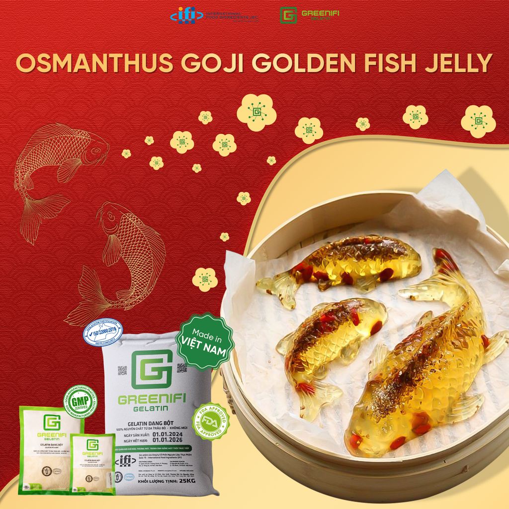 OSMANTHUS CARPS JELLY – A VIBRANT HIGHLIGHT FOR THE KITCHEN GODS OFFERING!