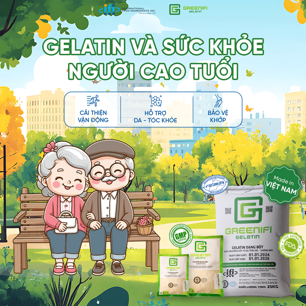 BỔ SUNG PROTEIN CHO NGƯỜI CAO TUỔI - GELATIN CÓ TỐT CHO SỨC KHỎE NGƯỜI GIÀ?