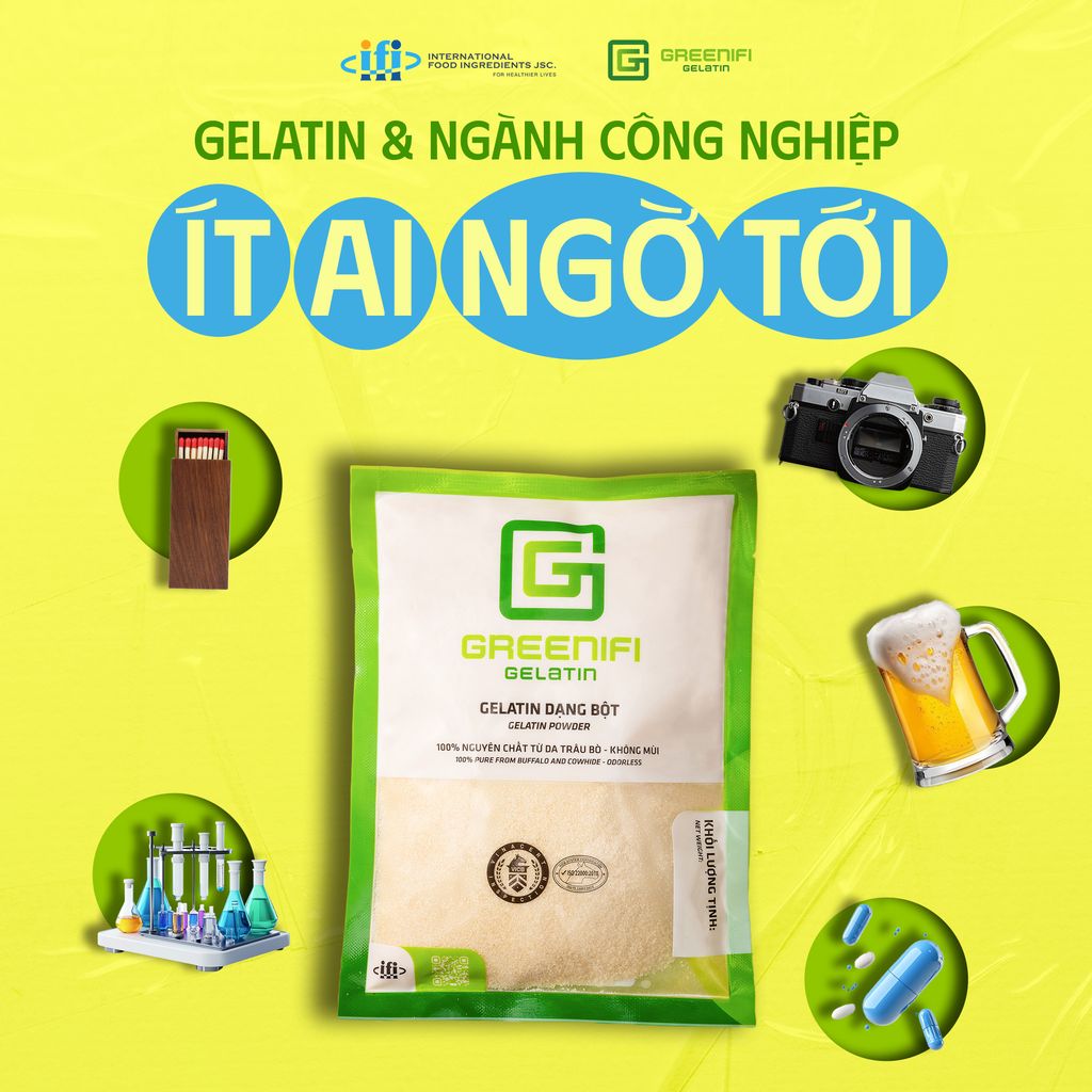 BẤT NGỜ VỚI NHỮNG NGÀNH CÔNG NGHIỆP DÙNG GELATIN ÍT NGƯỜI BIẾT TỚI