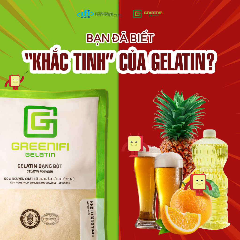 GELATIN VÀ NHỮNG “KHẮC TINH” “KHÔNG THỂ DUNG HÒA”