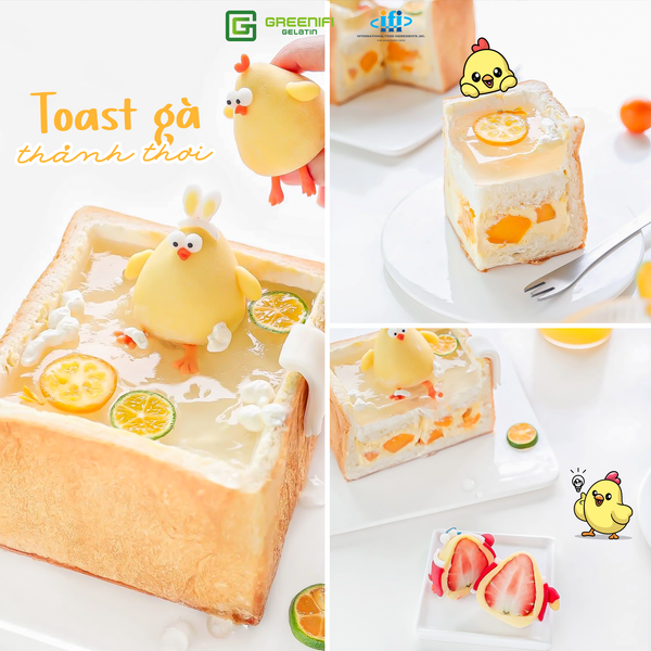 MÓN NGON TỪ GELATIN: SANDWICH TOAST CON GÀ THẢNH THƠI