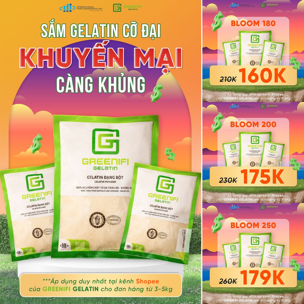 SẮM GELATIN CỠ ĐẠI – KHUYẾN MẠI CÀNG KHỦNG
