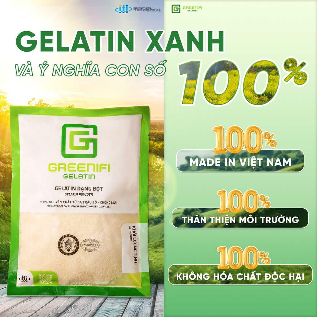 GREENIFI GELATIN VÀ Ý NGHĨA CON SỐ 100
