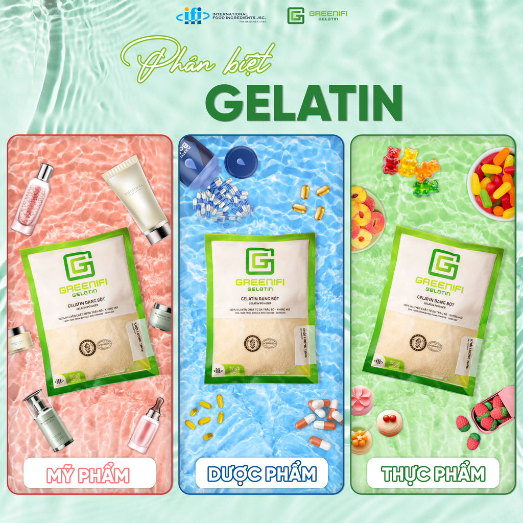 PHÂN BIỆT GELATIN TRONG MỸ PHẨM, THỰC PHẨM VÀ DƯỢC PHẨM