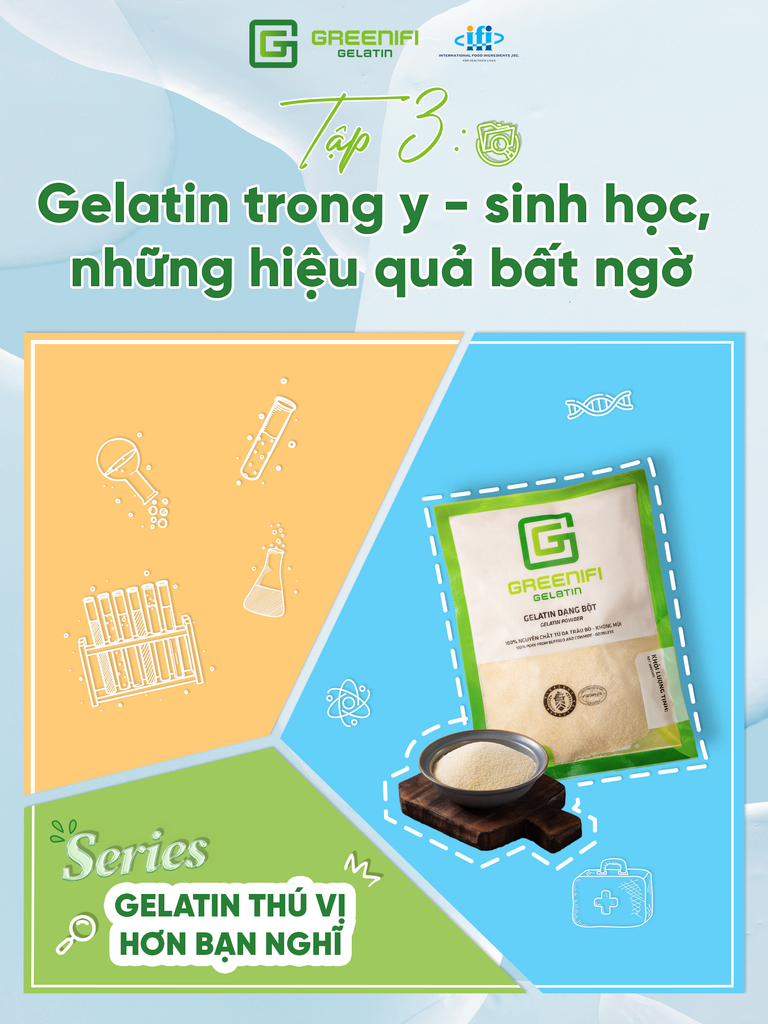 [Series Gelatin thú vị hơn bạn nghĩ - tập 3: Gelatin trong y - sinh học và những hiệu quả bất ngờ]
