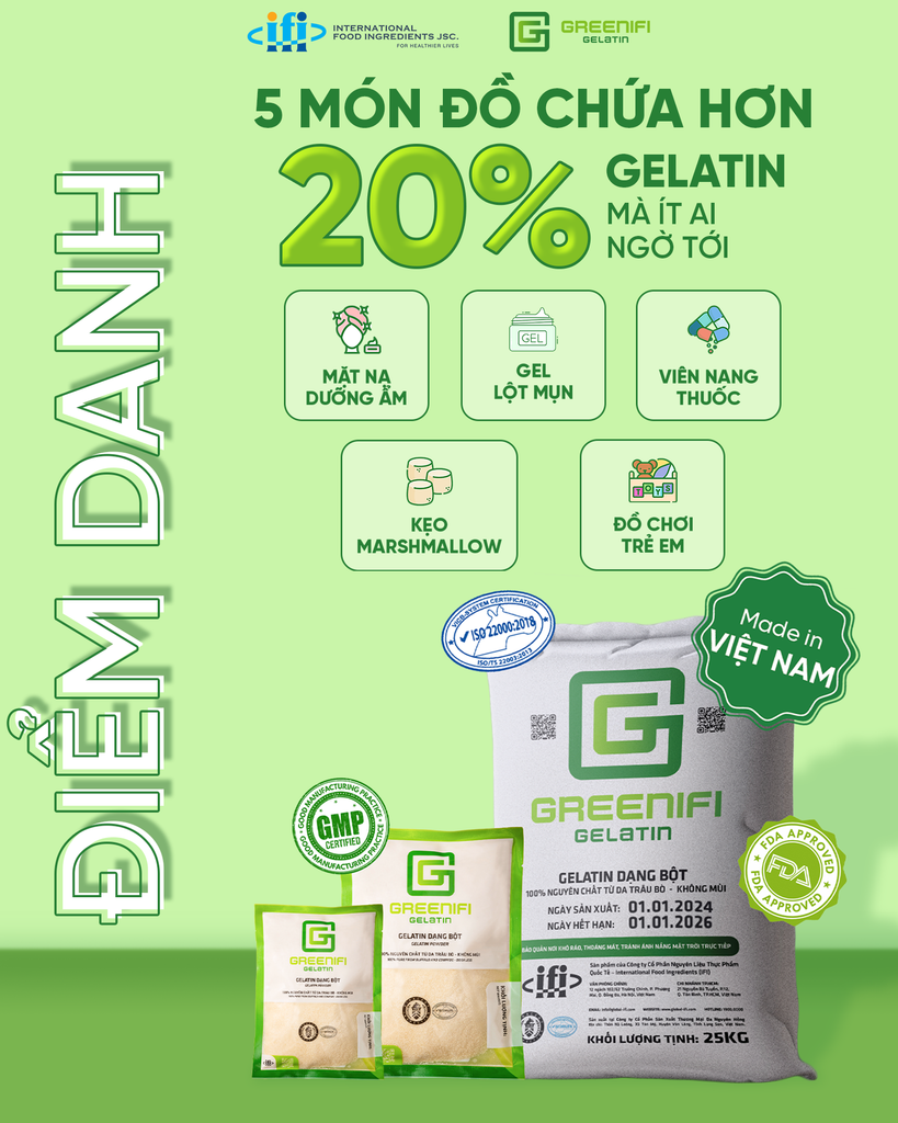 ĐIỂM DANH 5 SẢN PHẨM CHỨA HƠN 20% GELATIN CÓ THỂ BẠN KHÔNG NGỜ TỚI!