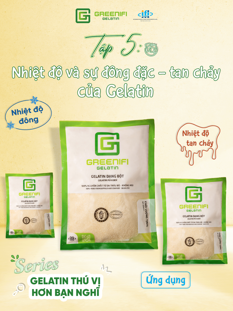 [Series Gelatin thú vị hơn bạn nghĩ - tập 5: Cơ chế đông đặc - tan chảy của gelatin và ứng dụng]